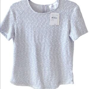 Emelia Grey XS Short Sleeves Blouse Gray NWT